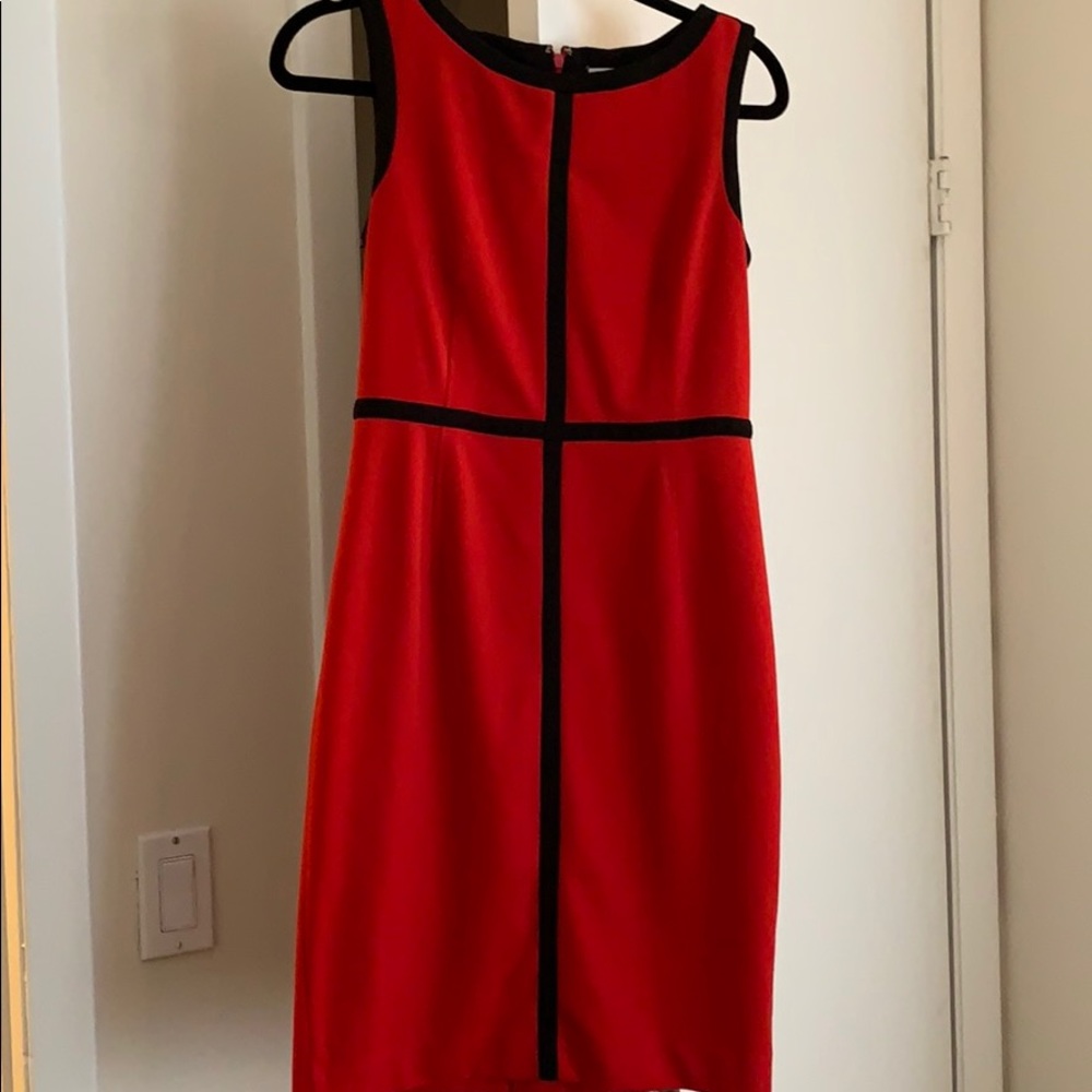 Calvin Klein black and red dress
